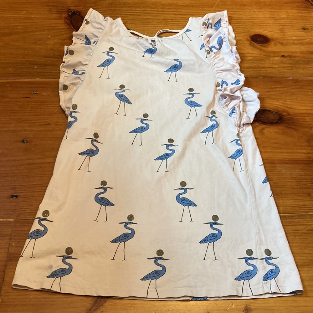 TEA COLLECTION 12 Scoop Back Ruffle Dress Mediterranean